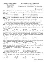 Đề thi tốt nghiệp vật lý 12, thi thử quốc gia sưu tầm bồi dưỡng  (25)
