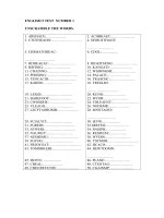 ENGLISH 5 TEST  NUMBER 1