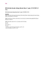 Đề thi kinh doanh chứng khoán khoa C ngày 13.12.2013 đại học thương mại