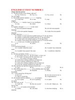 ENGLISH 12 TEST NUMBER 1