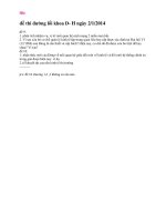 đề thi đường lối khoa D(2.1.2014) đại học thương mại