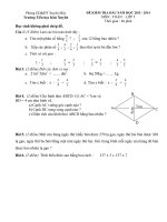 ĐỀ KIỂM TRA ĐẦU NĂM TOÁN LỚP 5