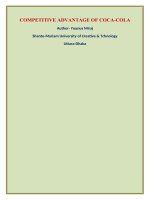 COMPETITIVE ADVANTAGE OF COCA-COLA