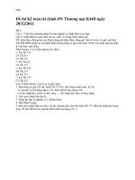 Đề thi Kế toán tài chính DN Thương mại K44D ngày 28.12.2011 đại học thương mại