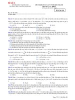 Đề thi thử đại học môn Vật Lý (8)