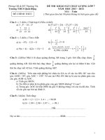 Đề khảo sát chất lượng đầu năm môn toán 7 có đáp án