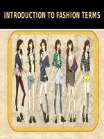 Fashion terminology in apparel industry