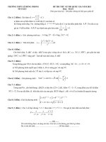 toán thi thử năm 2015 trường lê hồng phong