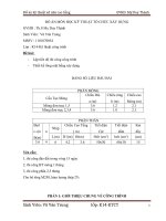 ĐỒ án môn học kỹ THUẬT tổ CHỨC xây DỰNG