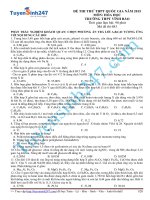 đề hoá thi thử năm 2015 trường vĩnh bảo