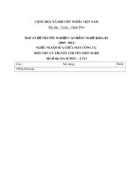 ĐỀ thi tốt nghiệp cao đẳng nghề ngành nguội sửa chữa máy tính công cụ phần lý thuyết và đáp án mã   (11)