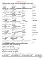 Đề ôn thi vào 10 môn Tiếng Anh số 50