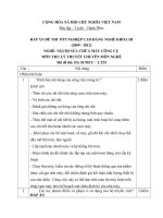 ĐỀ thi tốt nghiệp cao đẳng nghề ngành nguội sửa chữa máy tính công cụ phần lý thuyết và đáp án mã   (25)