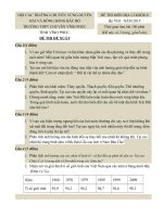 Đề thi đề xuất học sinh giỏi các trường chuyên khu vực duyên hải và đồng bằng bắc bộ môn đia lý lớp 10 năm 2015 trường chuyên VĨNH PHÚC