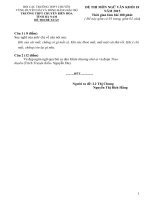 Đề thi đề xuất học sinh giỏi các trường chuyên khu vực duyên hải và đồng bằng bắc bộ môn ngữ văn 10 năm 2015 trường chuyên HÀ NAM