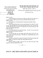 Đề thi đề xuất học sinh giỏi các trường chuyên khu vực duyên hải và đồng bằng bắc bộ môn lịch sử lớp 10 năm 2015 trường chuyên THÁI BÌNH