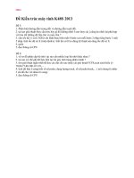 Đề thi môn Kiến trúc máy tính K48S 2013 đại học thương mại