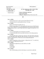 ĐỀ THI HSG SINH HỌC TỈNH BẠC LIÊU 2011-2012 BẢNG B NGÀY 1