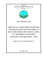 Khảo sát lựa chọn thông số phù hợp cho phương pháp phân tích nhiệt và đo lưu biến trong phân tích cấu trúc của hỗn hợp ba thành phần alcol béo   chất diện hoạt   nước
