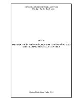 SKKN ứng dụng CNTT trong day học phân nhóm học sinh