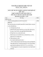 ĐỀ thi tốt nghiệp cao đẳng nghề ngành nguội sửa chữa máy tính công cụ phần lý thuyết và đáp án mã   (19)