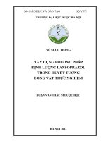 Xây dựng phương pháp định lượng lanzoprazol trong huyết tương động vật thực nghiệm