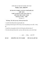 ĐỀ thi tốt nghiệp cao đẳng nghề ngành nguội sửa chữa máy công cụ phần thực hành và đáp án mã (5)