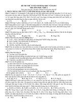 ĐỀ THI THỬ TN THPT QUỐC GIA CỦA THẦY GIANG