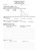 Đề kiểm tra giữa học kì 2 Toán 5 số 4