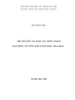 ĐỀ THI HỌC SINH GIỎI CÁC TRƯỜNG CHUYÊN DUYÊN HẢI VÀ ĐBBB NĂM 2015 -Toán 10 trường sư phạm Hà Nội