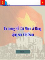 Tư tưởng Hồ Chí Minh về Đảng cộng sản Việt Nam