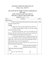 ĐỀ thi tốt nghiệp cao đẳng nghề ngành nguội sửa chữa máy tính công cụ phần lý thuyết và đáp án mã   (4)