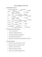 Test on English 5 first term