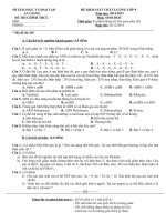 Đề thi khảo sát chất lượng môn sinh học lớp 9 năm học 2014 2015 tỉnh An Giang