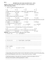 Đề kiểm tra giữa học kì 2 Toán 5 số 3