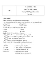 Đề kiểm tra 1 tiết môn Lịch sử lớp 9 trường THCS Nguyễn Bỉnh Khiêm  Đề số 2