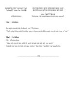 Đề thi đề xuất học sinh giỏi các trường chuyên khu vực duyên hải và đồng bằng bắc bộ môn ngữ văn 10 năm 2015 trường chuyên VÙNG CAO VIỆT BẮC