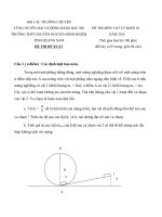 ĐỀ THI HỌC SINH GIỎI CÁC TRƯỜNG CHUYÊN DUYÊN HẢI VÀ ĐỒNG BẰNG BẮC BỘ NĂM 2015 -Vật lý  10 trường Nguyễn Bỉnh Khiêm Quảng Nam