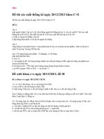 Đề thi xác suất thống kê ngày 20.12.2013 đại học thương mại