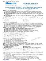 50 Câu hỏi trắc nghiệm Diễn thể sinh thái