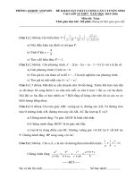 Đề và đáp án thi thử vào lớp 10 THPT năm học 2015  2016 lần 2