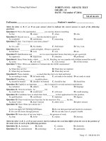 ĐỀ KIỂM TRA MÔN TIẾNG ANH- LỚP 12 (Năm học 2012-2013) mã đề_654