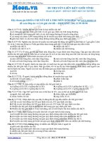 36 câu hỏi trắc nghiệm Di truyền liên kết giới tính