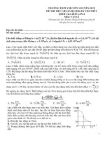 Đề thi thử vật lý trường chuyên Nguyễn Huệ Hầ Nội lần 4-2015