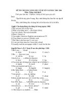 bộ đề ôn tập tiếng anh 8, đề số 019
