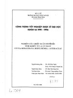 Nghiên cứu chiết xuất steviosid tinh khiết từ lá cỏ ngọt stevia rebaudianna ( bert  ) hemsl  asteraceae