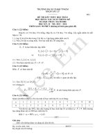 Đề thi kết thúc học phần môn Xác suất thống kê 2013-2014 (HCMUP)