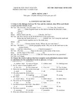 đề thi thử học sinh giỏi môn tiếng anh 7, đề số 4
