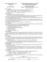 ĐỀ THI CHỌN HỌC SINH GIỎI MÔN HÓA CẤP TỈNH LỚP 12 THPT NĂM HỌC 2013-2014