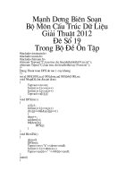 ĐỀ THI MÔN Cấu Trúc Dữ Liệu và Giải Thuật học viện công nghệ bưu chính viễn thông (19)